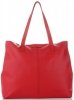 Bőr táska shopper bag Vittoria Gotti piros V5705